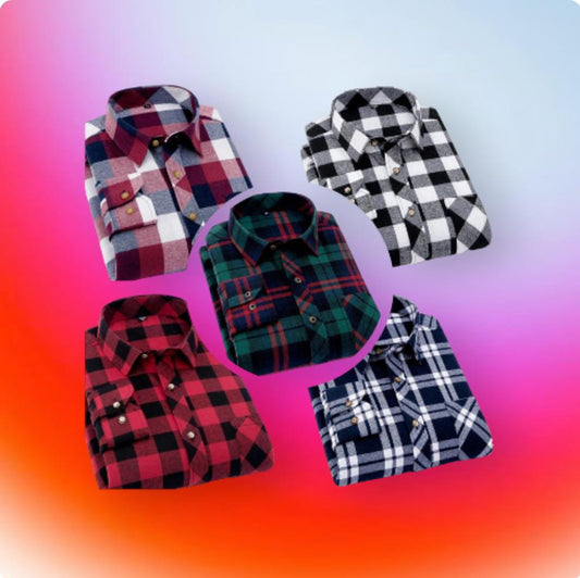 Modern Combo of 5 Check Shirts (Pack of 5)