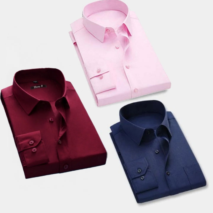 Plain Premium Cotton Shirts code-B(Pack Of 3)