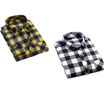 Load image into Gallery viewer, Pack of 4 Mens Check  Casual Shirts